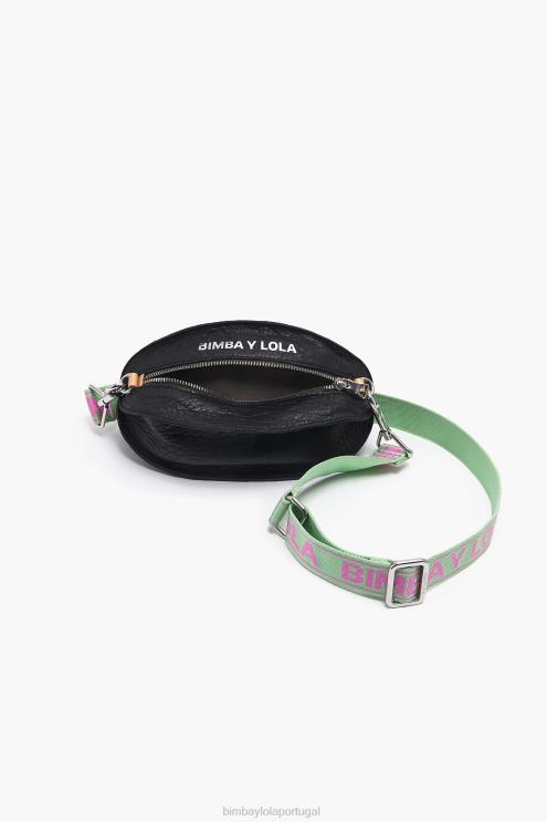 preto acessórios 64X4N2 bolsa pelota de couro Bimba Y Lola