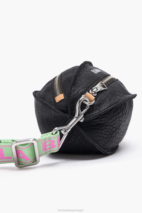 preto acessórios 64X4N2 bolsa pelota de couro Bimba Y Lola