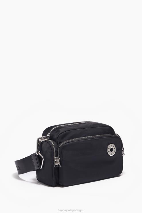 preto acessórios 64X4N33 bolsa transversal de náilon Bimba Y Lola