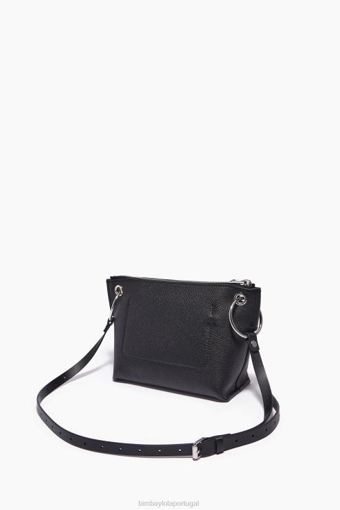 preto acessórios 64X4N43 bolsa transversal de couro Bimba Y Lola
