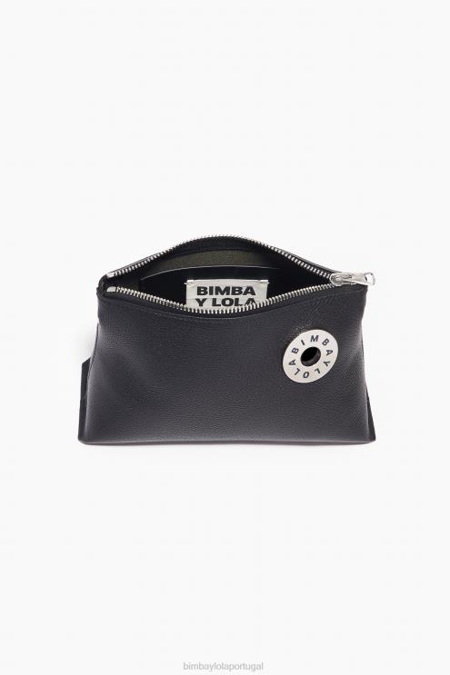 preto acessórios 64X4N47 bolsa trapézio de couro Bimba Y Lola