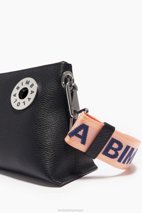 preto acessórios 64X4N47 bolsa trapézio de couro Bimba Y Lola