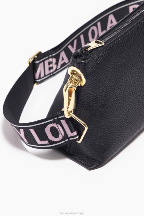 preto acessórios 64X4N49 bolsa trapézio de couro Bimba Y Lola