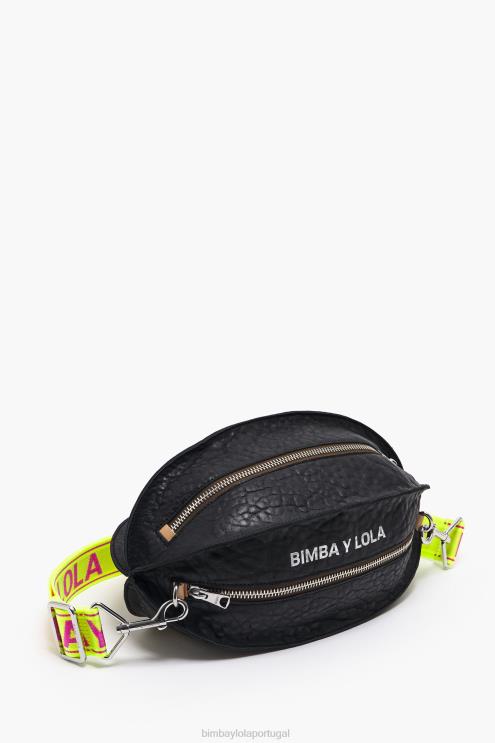 preto acessórios 64X4N4 bolsa pelota de couro Bimba Y Lola