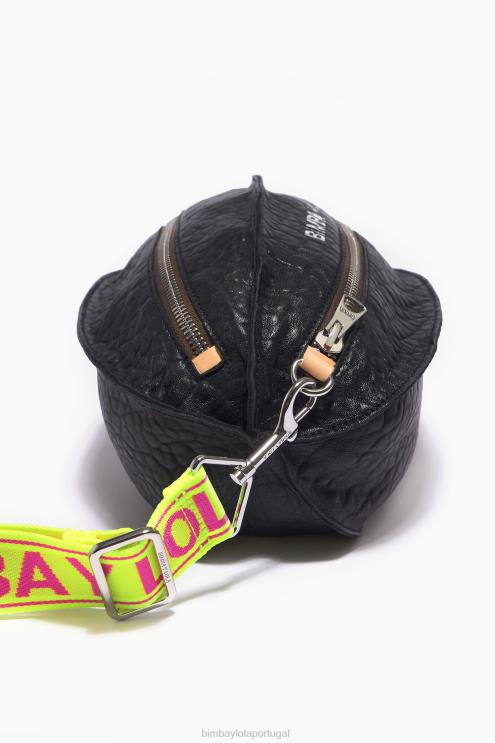 preto acessórios 64X4N4 bolsa pelota de couro Bimba Y Lola