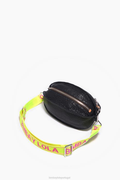 preto acessórios 64X4N4 bolsa pelota de couro Bimba Y Lola