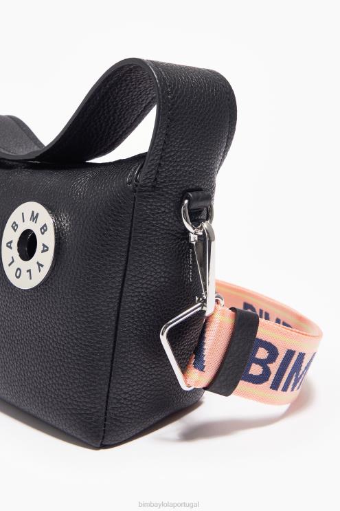 preto acessórios 64X4N51 bolsa hobo de couro Bimba Y Lola