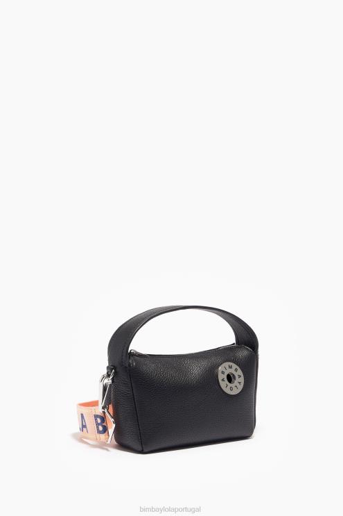 preto acessórios 64X4N54 bolsa hobo de couro Bimba Y Lola