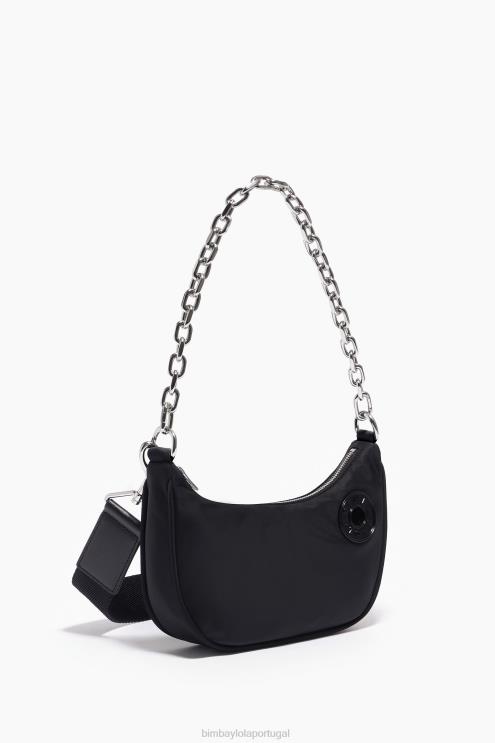 preto acessórios 64X4N99 bolsa de lua de náilon Bimba Y Lola