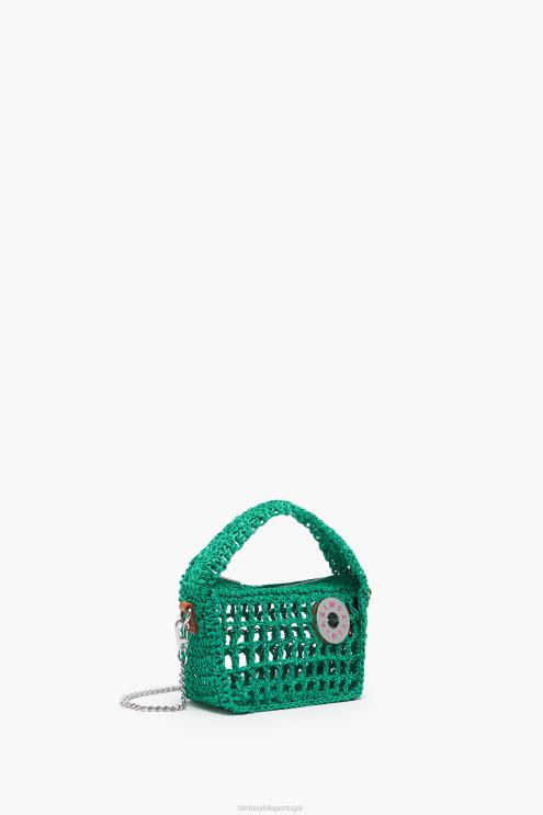 verde acessórios 64X4N10 bolsa vagabundo ráfia Bimba Y Lola
