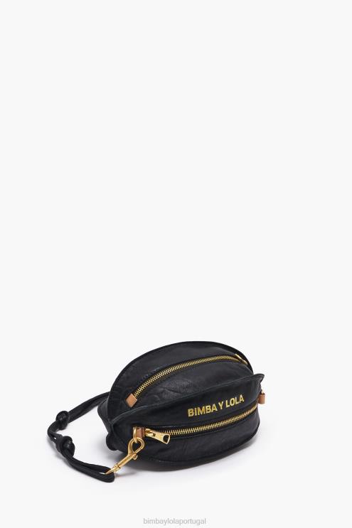 preto acessórios 64X4N139 bolsa pelota de couro Bimba Y Lola