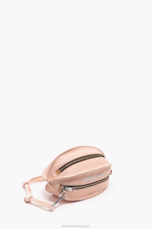 rosa acessórios 64X4N138 bolsa pelota em couro claro Bimba Y Lola