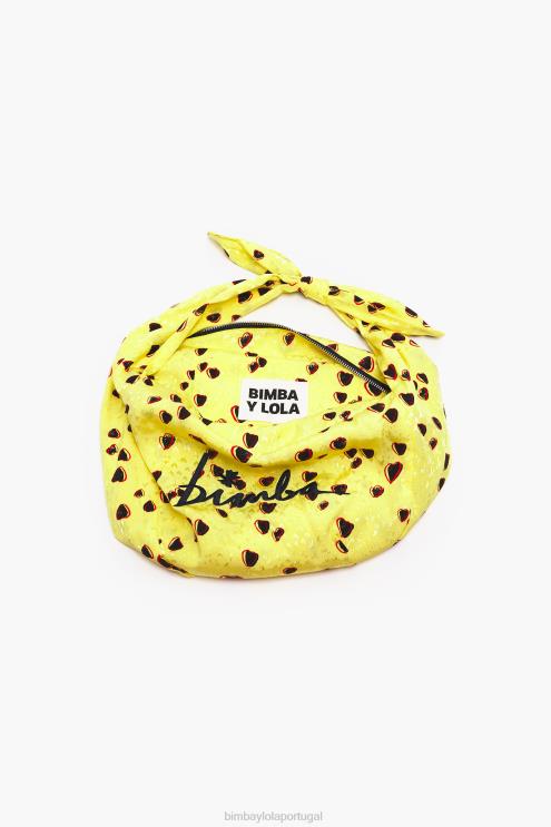 amarelo acessórios 64X4N119 saco de balde de nylon de corações pequenos Bimba Y Lola