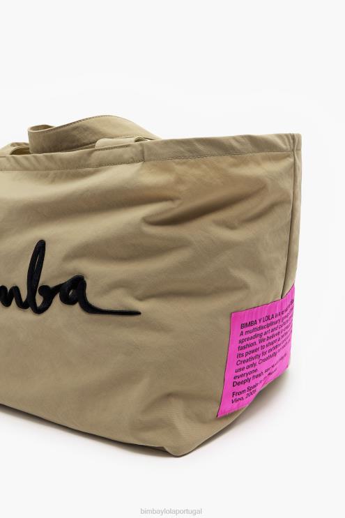 bege acessórios 64X4N122 sacola de compras de náilon Bimba Y Lola