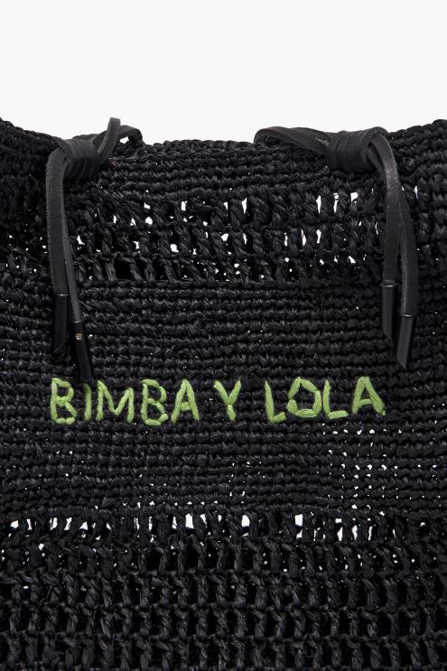 preto acessórios 64X4N115 bolsa de ráfia Bimba Y Lola