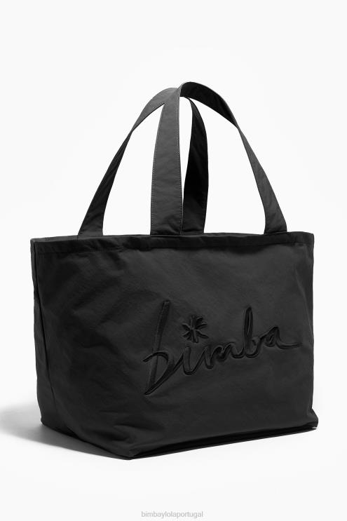 preto acessórios 64X4N125 sacola de compras de náilon Bimba Y Lola