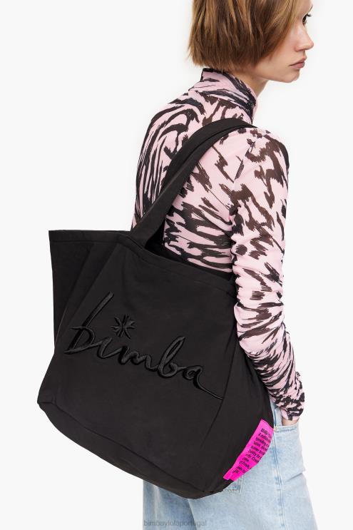 preto acessórios 64X4N125 sacola de compras de náilon Bimba Y Lola