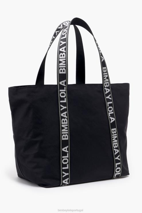 preto acessórios 64X4N130 sacola de compras de náilon Bimba Y Lola