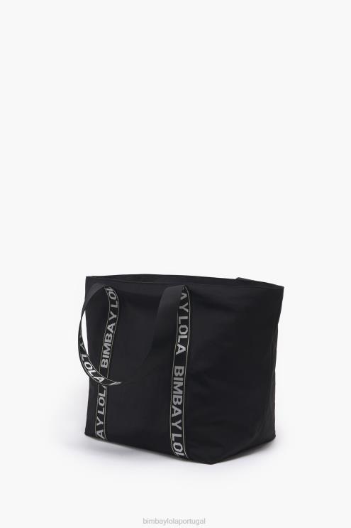 preto acessórios 64X4N130 sacola de compras de náilon Bimba Y Lola