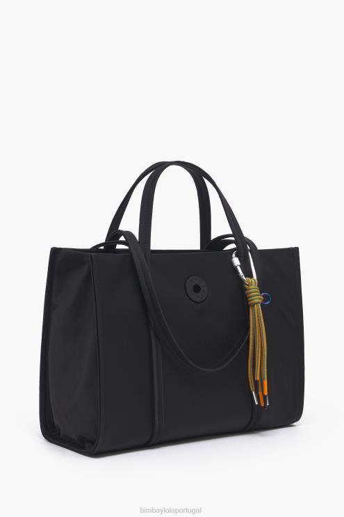 preto acessórios 64X4N136 sacola de compras de náilon Bimba Y Lola