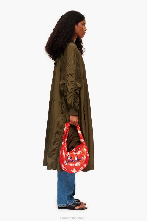 vermelho acessórios 64X4N121 saco de balde de nylon de flores acrílicas Bimba Y Lola