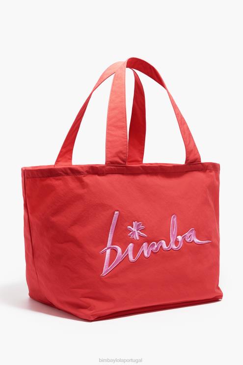 vermelho acessórios 64X4N123 sacola de compras de náilon Bimba Y Lola