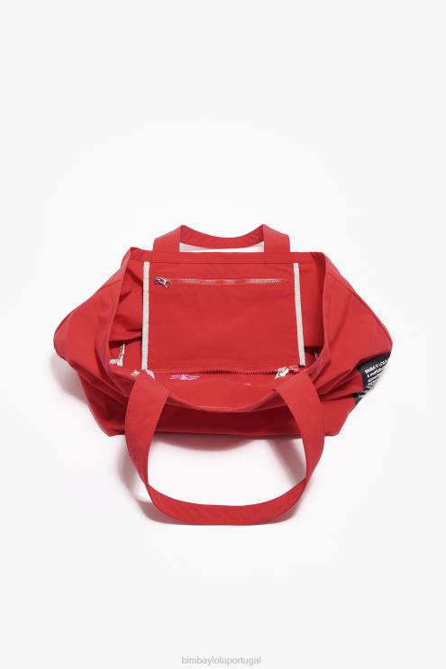 vermelho acessórios 64X4N123 sacola de compras de náilon Bimba Y Lola