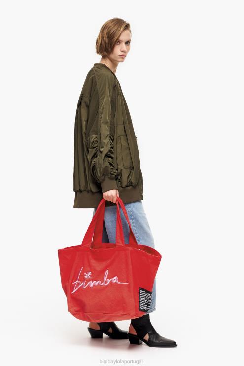vermelho acessórios 64X4N123 sacola de compras de náilon Bimba Y Lola
