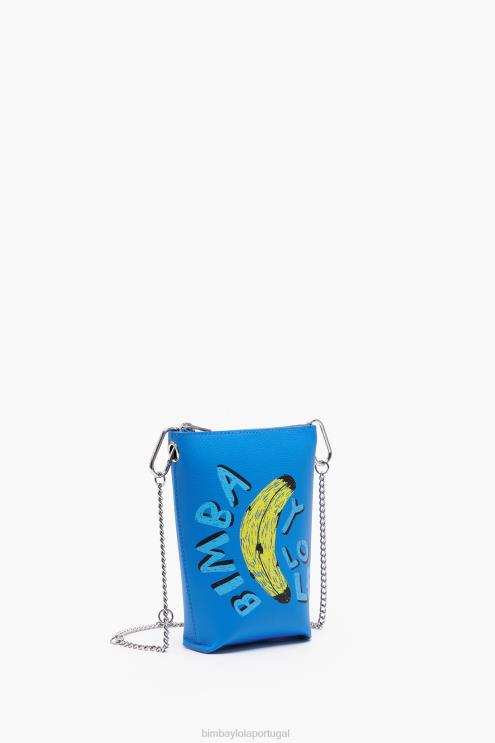 azul acessórios 64X4N152 bolsa transversal com estampa de banana byl Bimba Y Lola