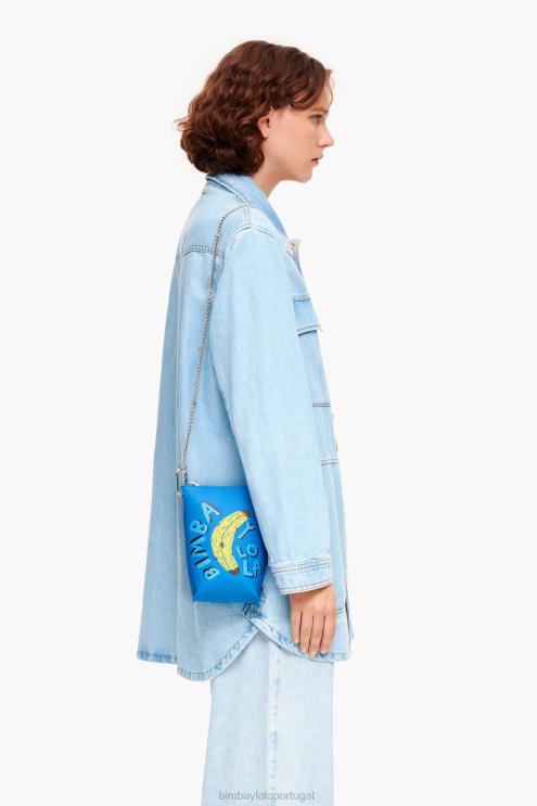 azul acessórios 64X4N152 bolsa transversal com estampa de banana byl Bimba Y Lola