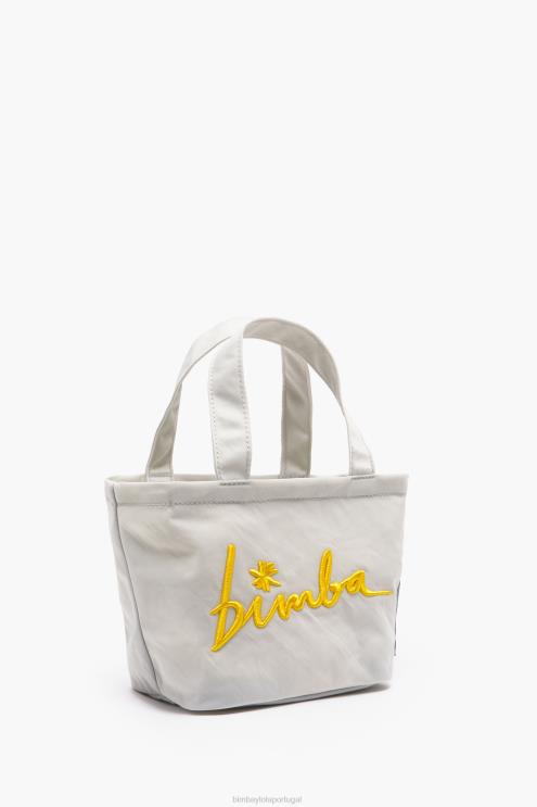 cinza gelo acessórios 64X4N158 mini bolsa de trapézio de náilon Bimba Y Lola