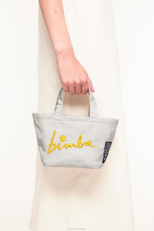 cinza gelo acessórios 64X4N158 mini bolsa de trapézio de náilon Bimba Y Lola