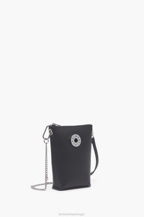 preto acessórios 64X4N151 bolsa transversal de couro Bimba Y Lola