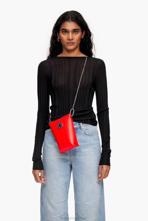 vermelho acessórios 64X4N150 bolsa transversal de couro Bimba Y Lola