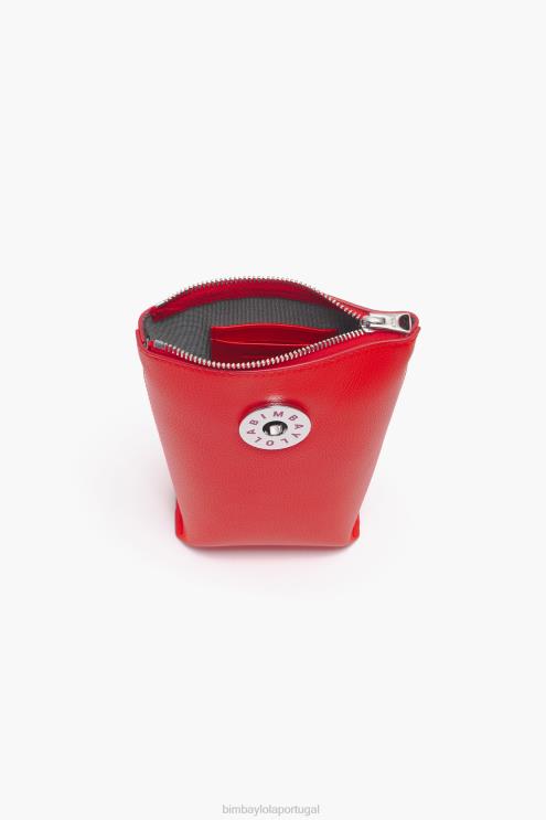 vermelho acessórios 64X4N150 bolsa transversal de couro Bimba Y Lola