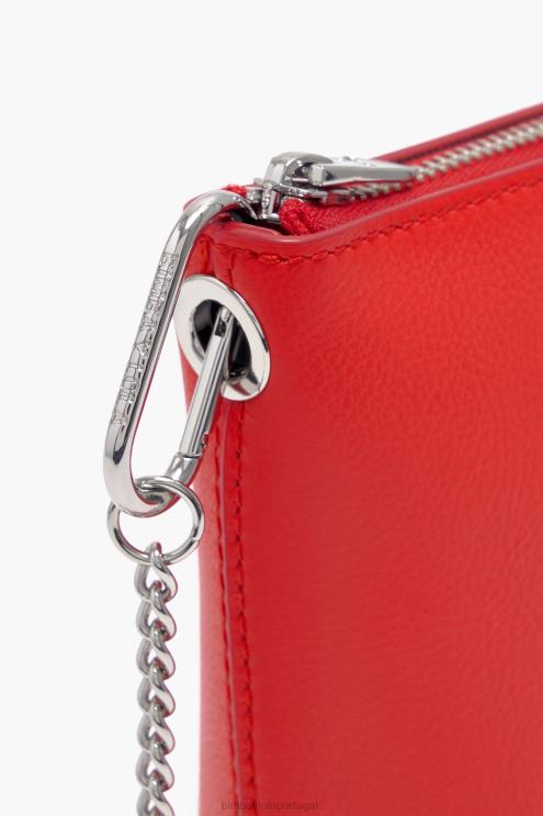 vermelho acessórios 64X4N150 bolsa transversal de couro Bimba Y Lola