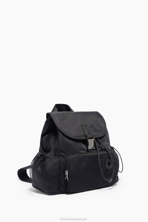 preto acessórios 64X4N167 mochila de náilon Bimba Y Lola