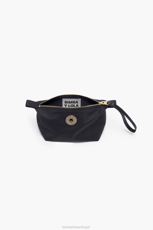 preto acessórios 64X4N1098 caso de maquiagem de trapézio de nylon Bimba Y Lola