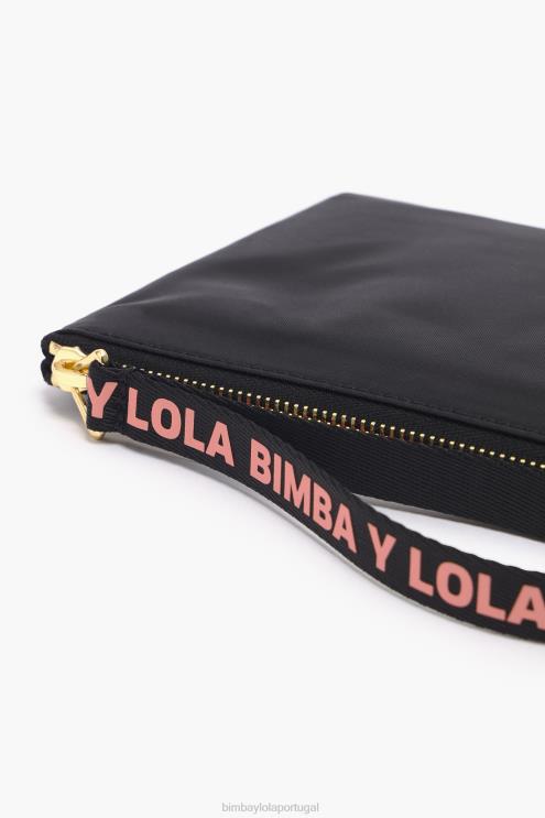 preto acessórios 64X4N1101 estojo de maquiagem de nylon retangular médio Bimba Y Lola