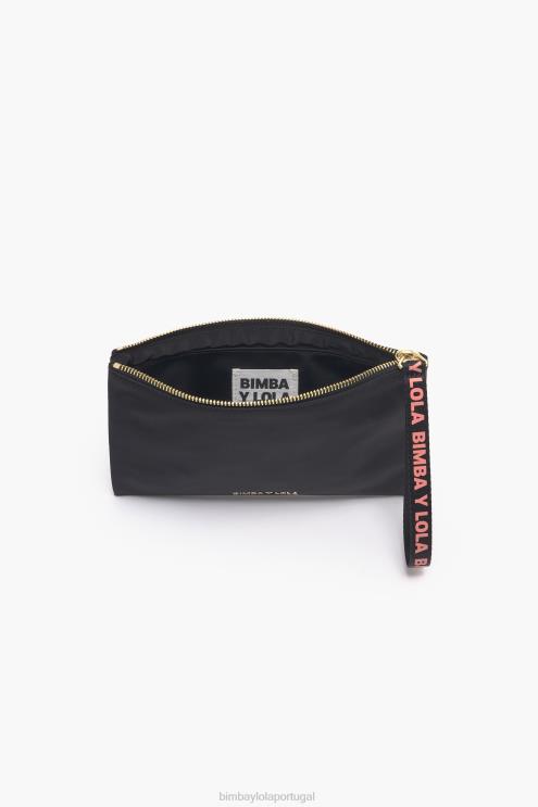 preto acessórios 64X4N1101 estojo de maquiagem de nylon retangular médio Bimba Y Lola