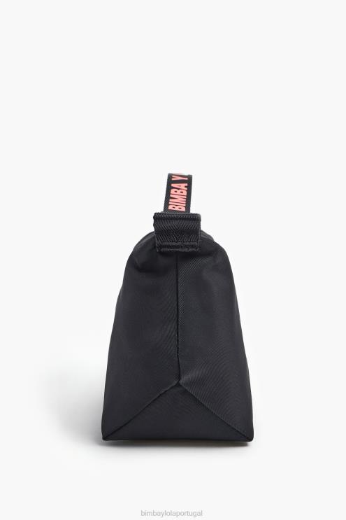 preto acessórios 64X4N1102 caso de maquiagem de trapézio de nylon Bimba Y Lola