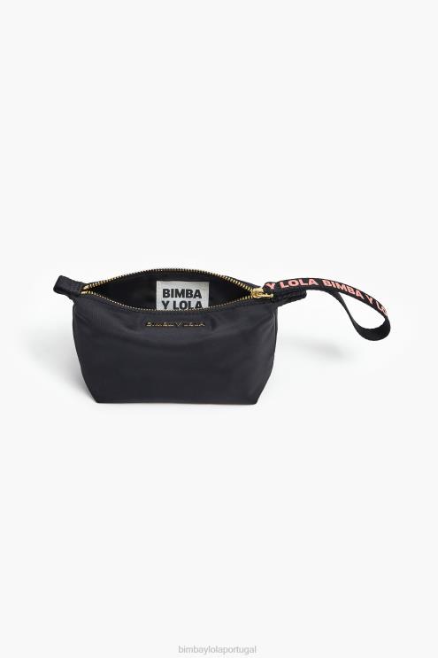 preto acessórios 64X4N1102 caso de maquiagem de trapézio de nylon Bimba Y Lola