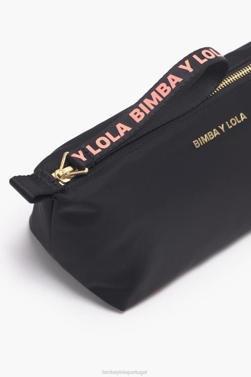 preto acessórios 64X4N1103 caso de maquiagem de trapézio de nylon Bimba Y Lola