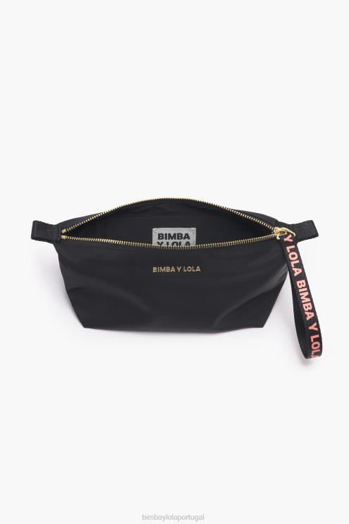 preto acessórios 64X4N1103 caso de maquiagem de trapézio de nylon Bimba Y Lola