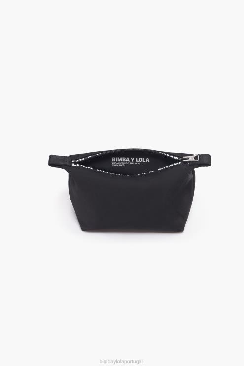 preto acessórios 64X4N1113 caso de maquiagem de trapézio de nylon Bimba Y Lola