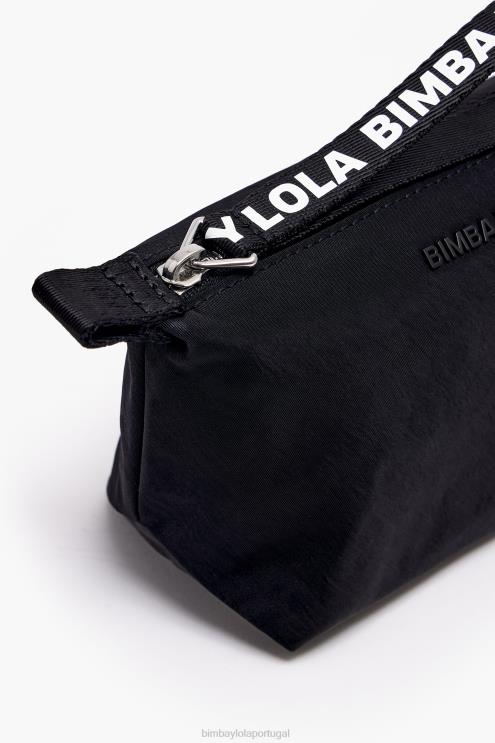 preto acessórios 64X4N1114 caso de maquiagem de trapézio de nylon Bimba Y Lola