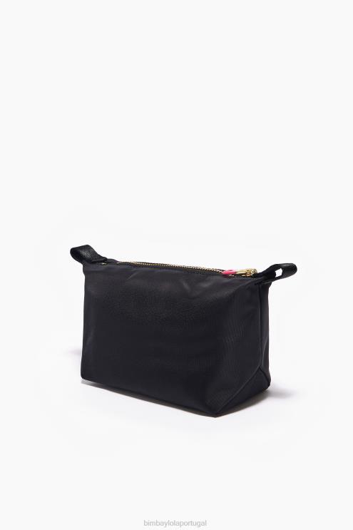 preto acessórios 64X4N1115 caso de maquiagem de trapézio de nylon Bimba Y Lola