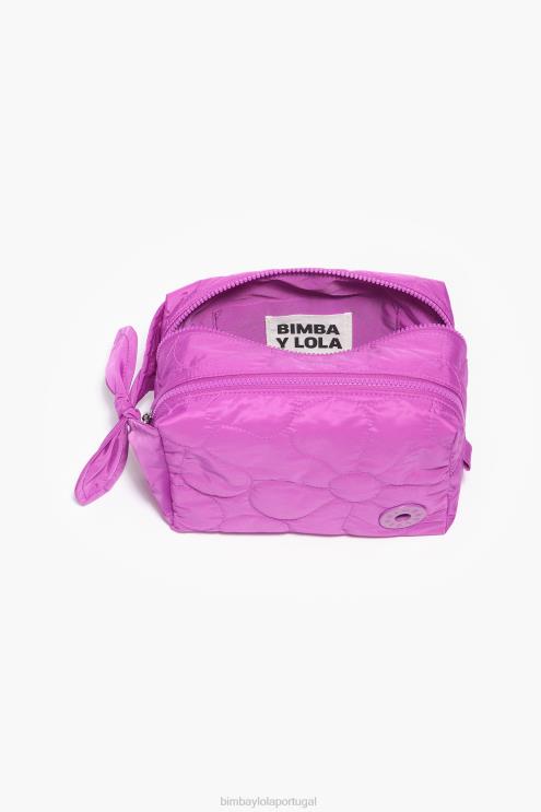 rosa acessórios 64X4N1107 estojo de maquiagem retangular de náilon Bimba Y Lola