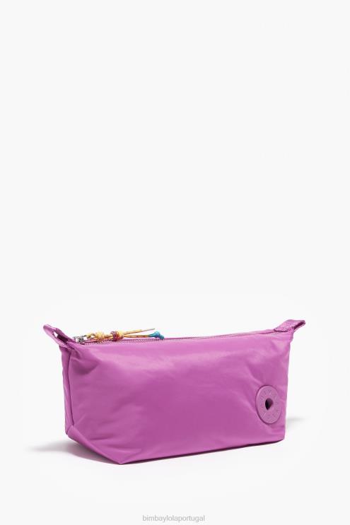 rosa acessórios 64X4N1109 caso de maquiagem de trapézio de nylon Bimba Y Lola