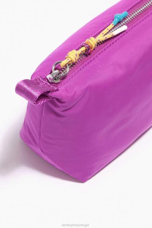 rosa acessórios 64X4N1111 caso de maquiagem de trapézio de nylon Bimba Y Lola
